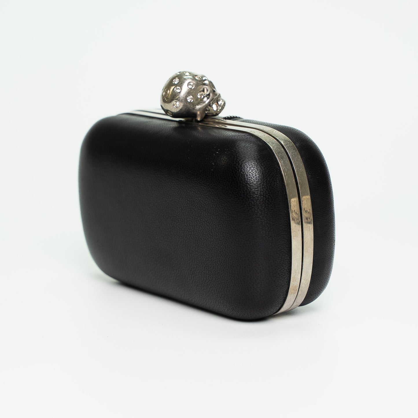 Alexander McQueen Skull Leather Box Clutch
