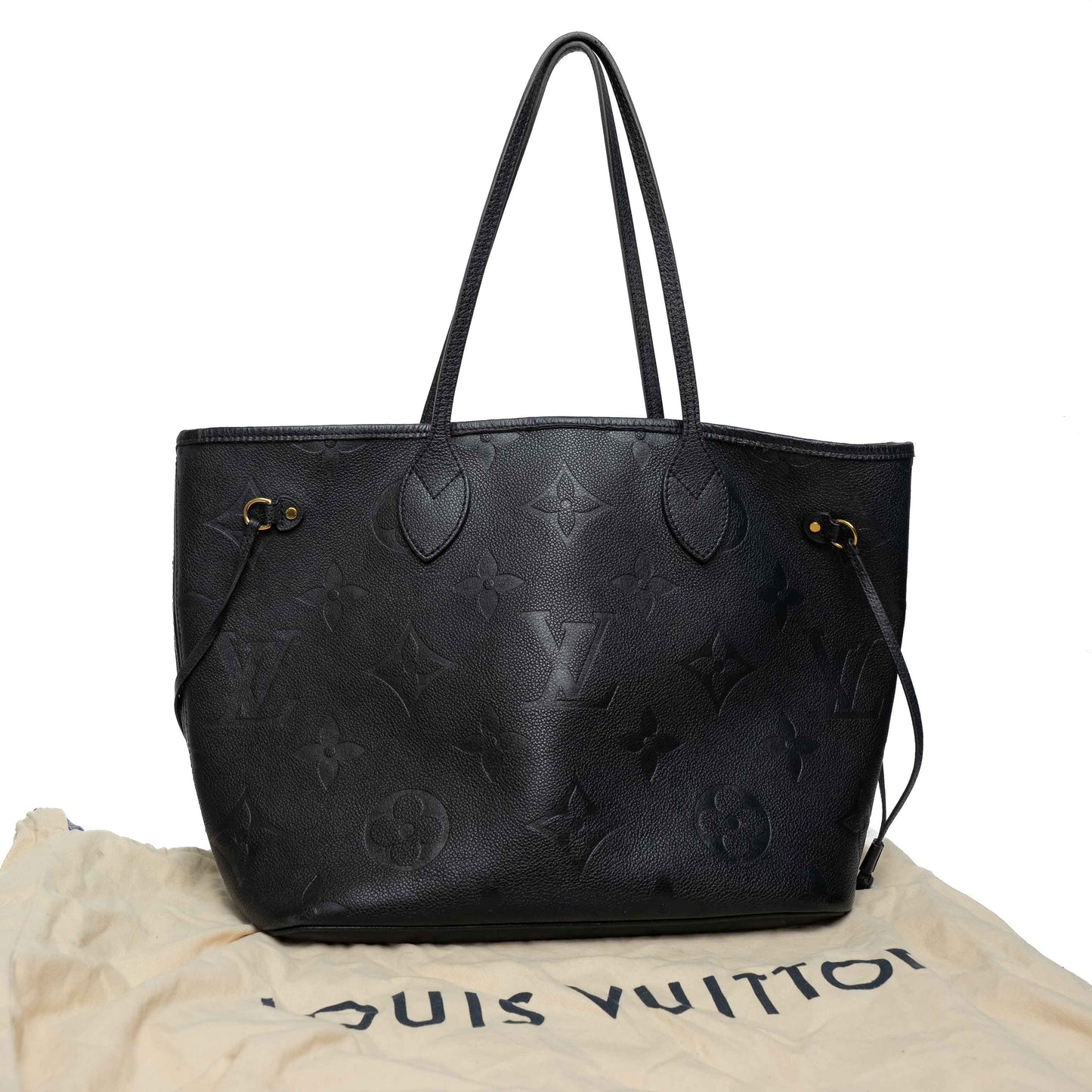 Louis Vuitton Neverfull MM Black Empreinte Tote