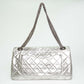 Chanel Metallic Silver Maxi Double Flap Bag (2006)