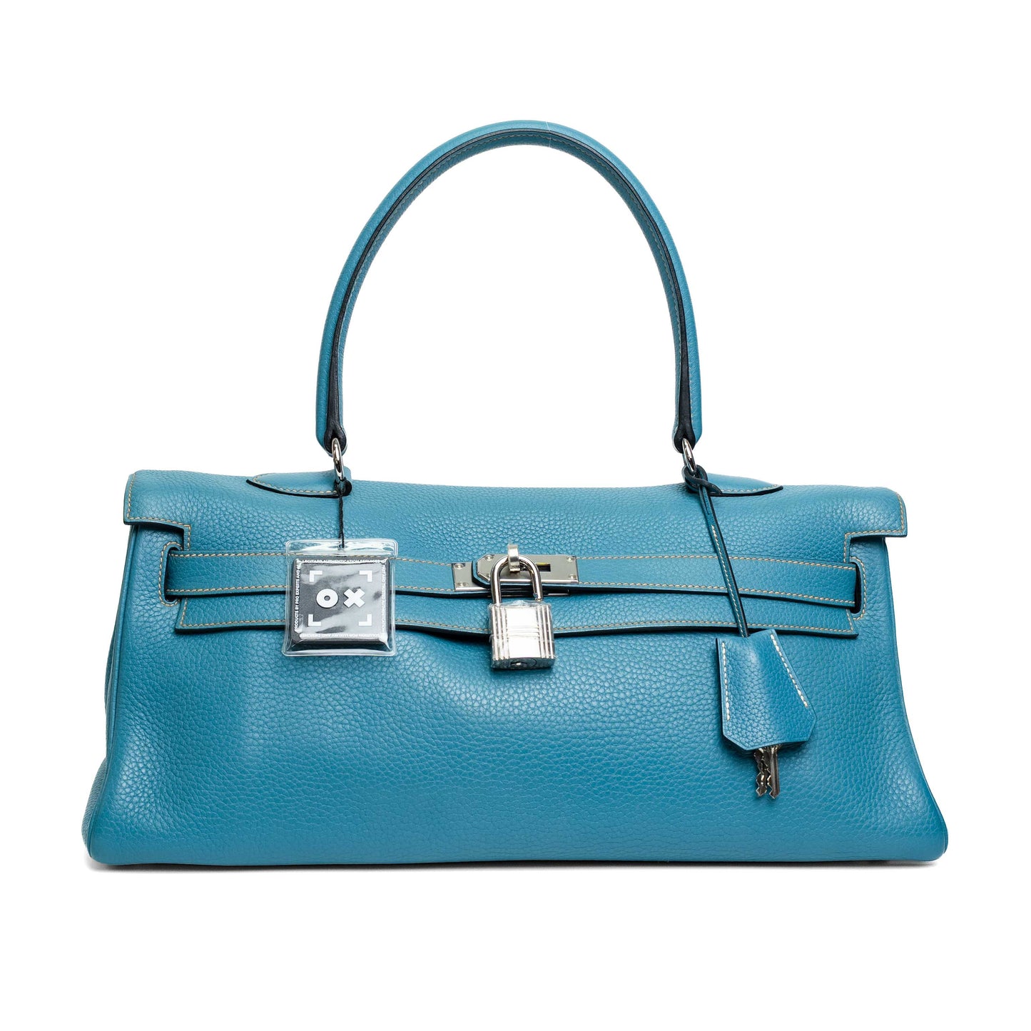 Hermes Shoulder Kelly Blue Jean Clemence Bag