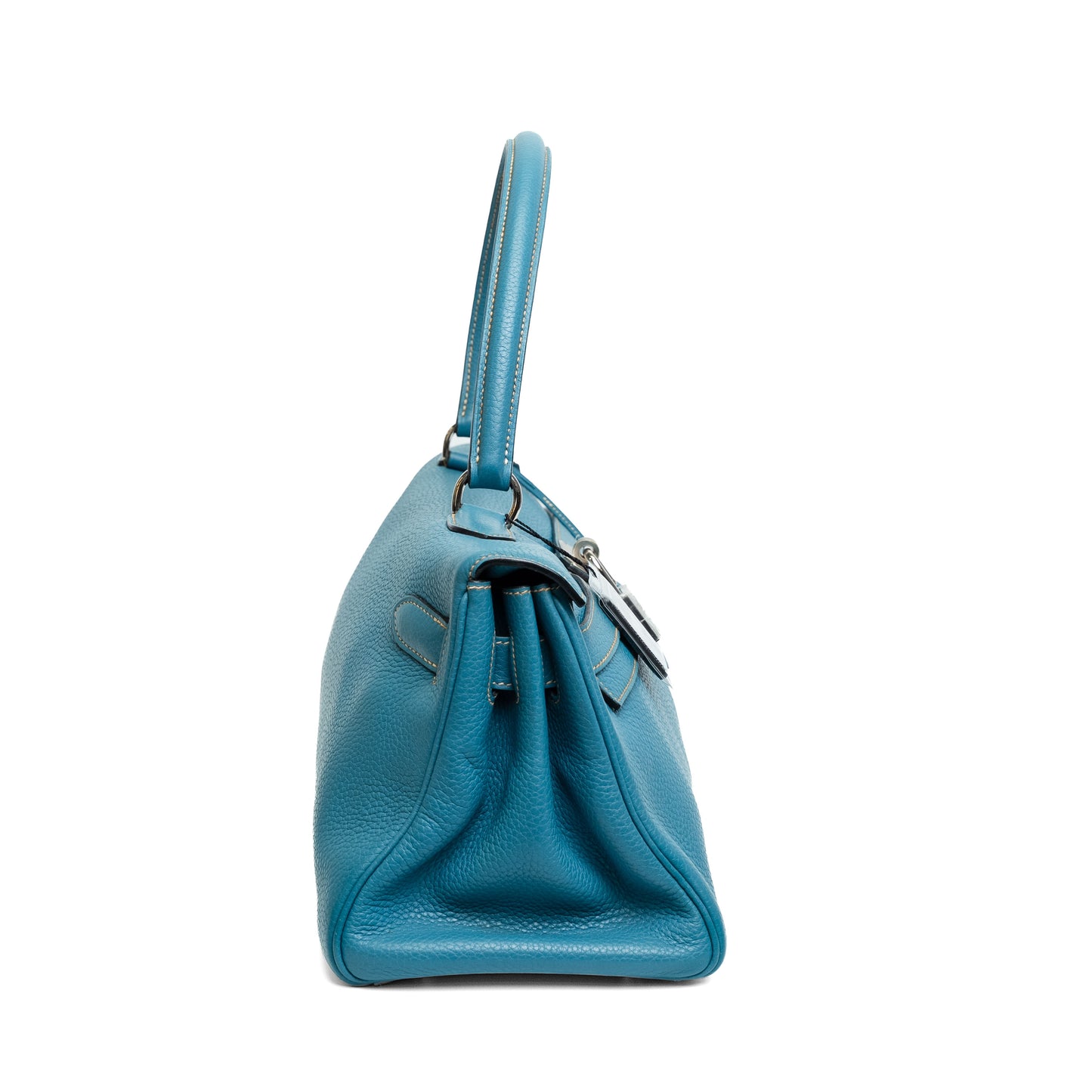 Hermes Shoulder Kelly Blue Jean Clemence Bag