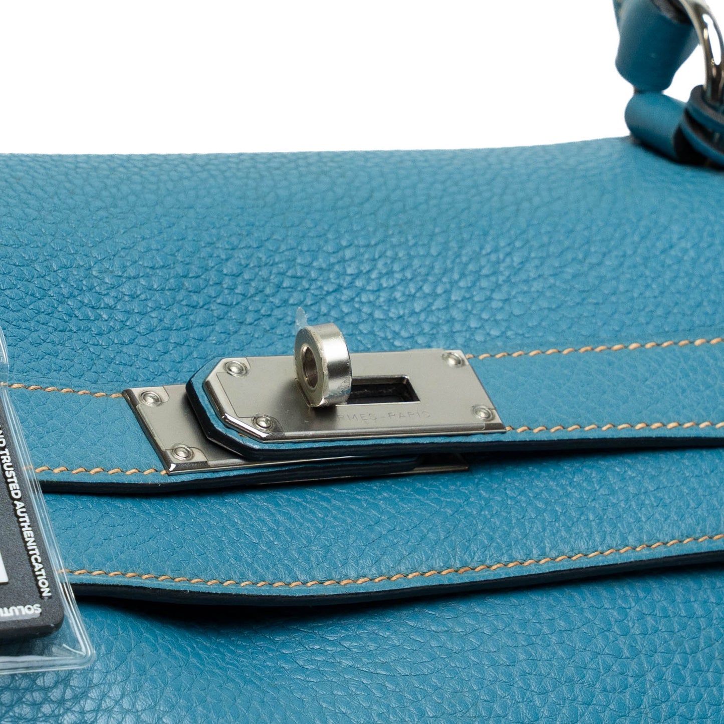 Hermes Shoulder Kelly Blue Jean Clemence Bag
