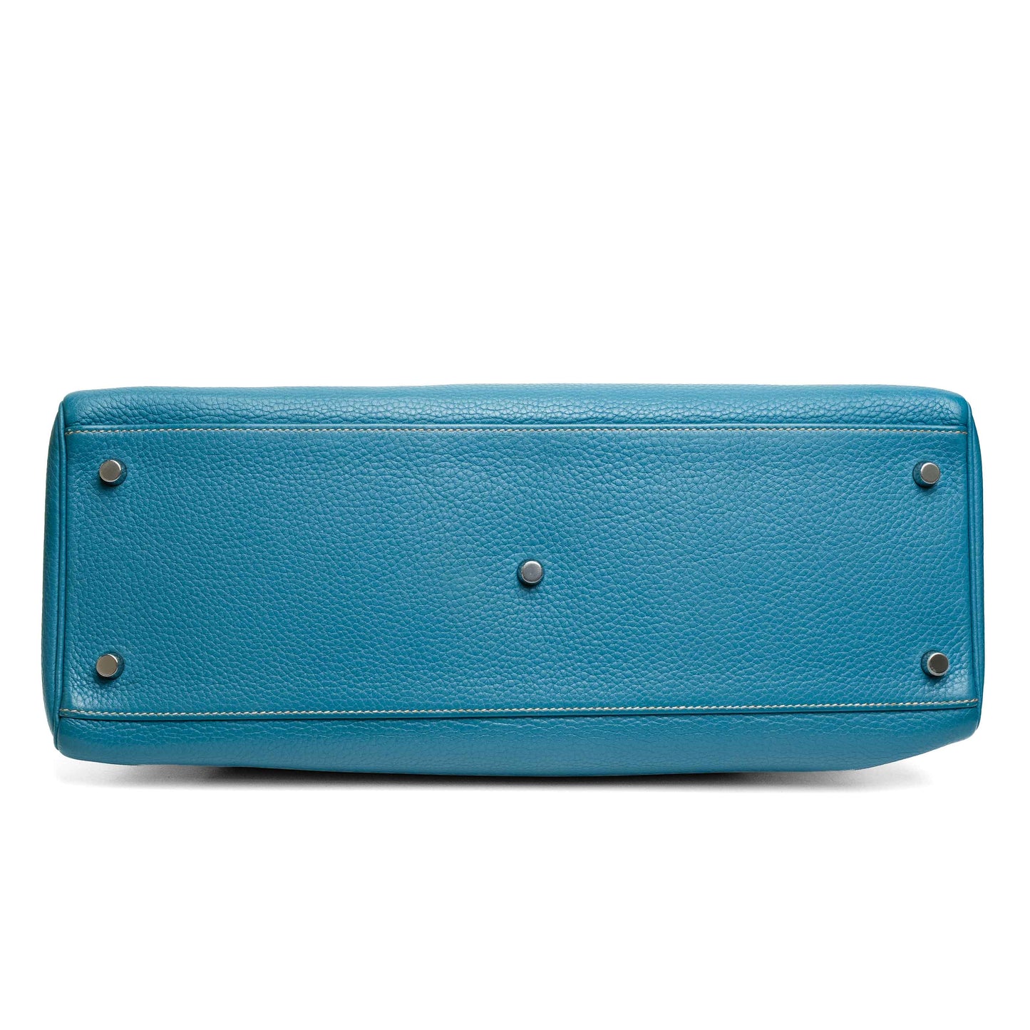 Hermes Shoulder Kelly Blue Jean Clemence Bag