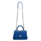 Chanel Blue Chevron Caviar Top Handle Bag