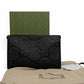 Gucci Jumbo GG Black Leather Clutch Pouch