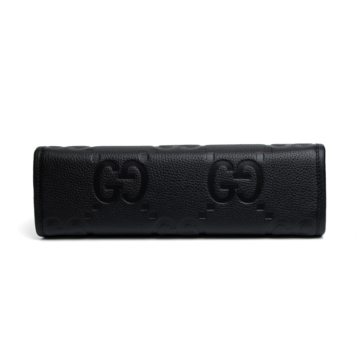 Gucci Jumbo GG Black Leather Clutch Pouch