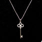 Tiffany & Co. 18k White Gold Diamond Crown Key Necklace