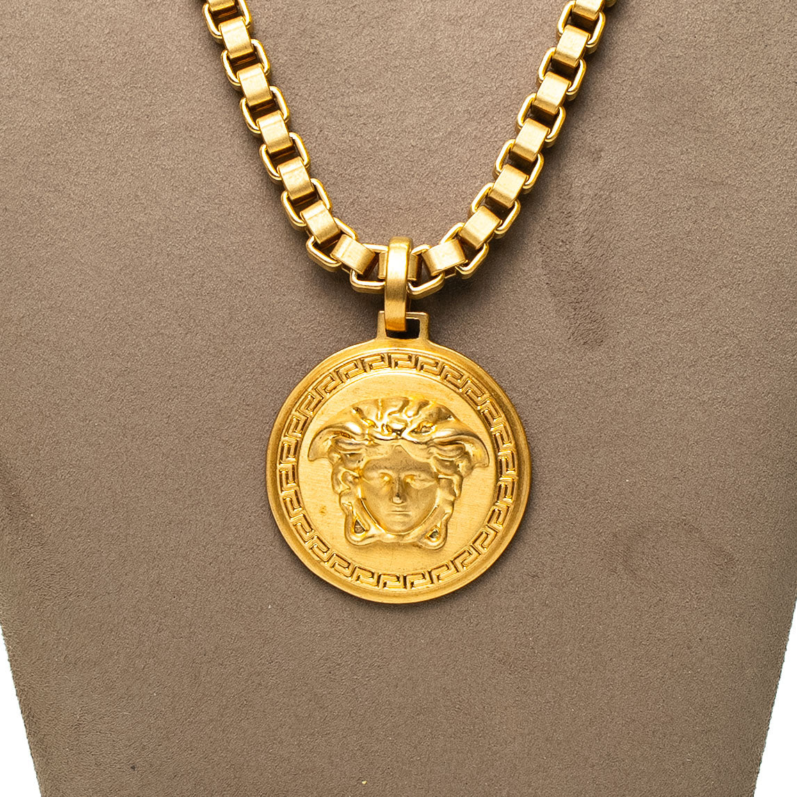 Versace Medusa Gold-Tone Pendant Necklace
