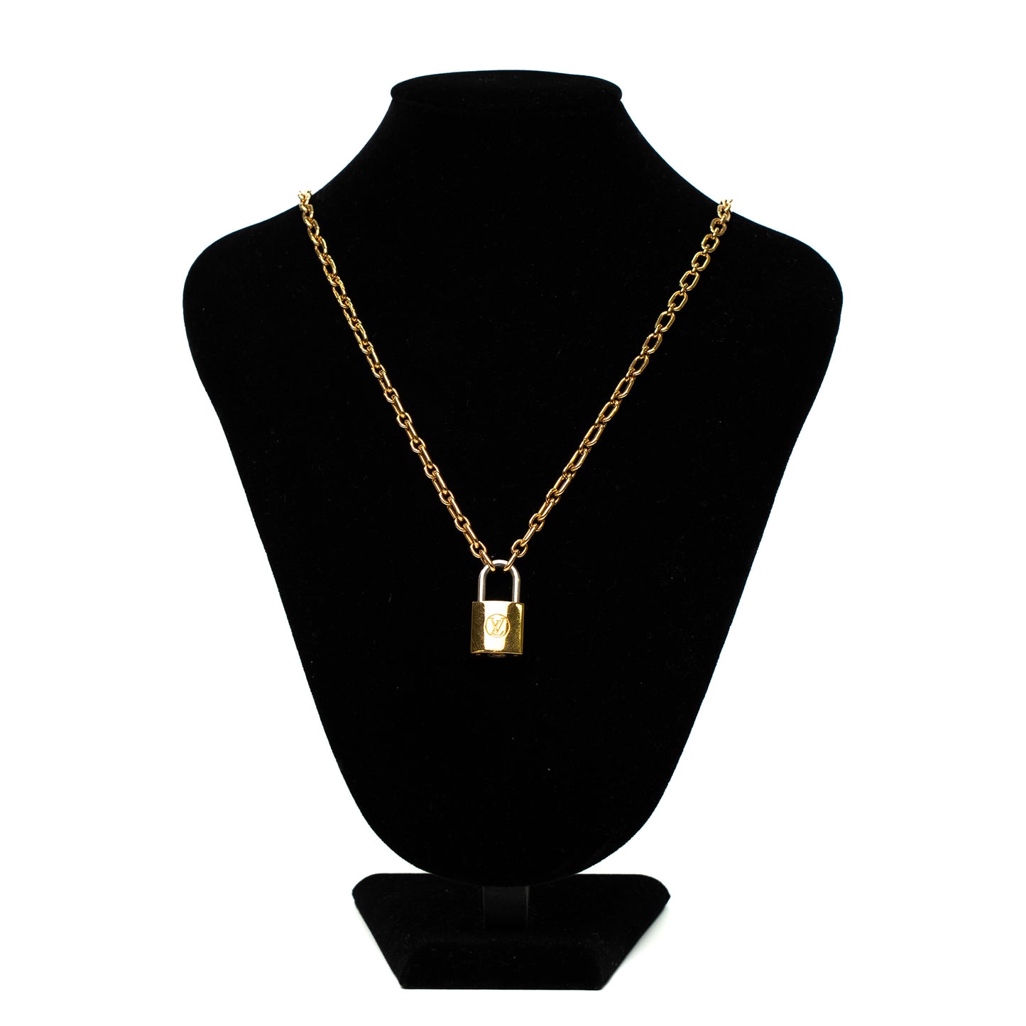 Louis Vuitton Padlock Gold-Tone Chain Necklace