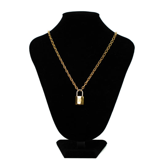 Louis Vuitton Padlock Gold-Tone Chain Necklace