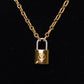 Louis Vuitton Padlock Gold-Tone Chain Necklace