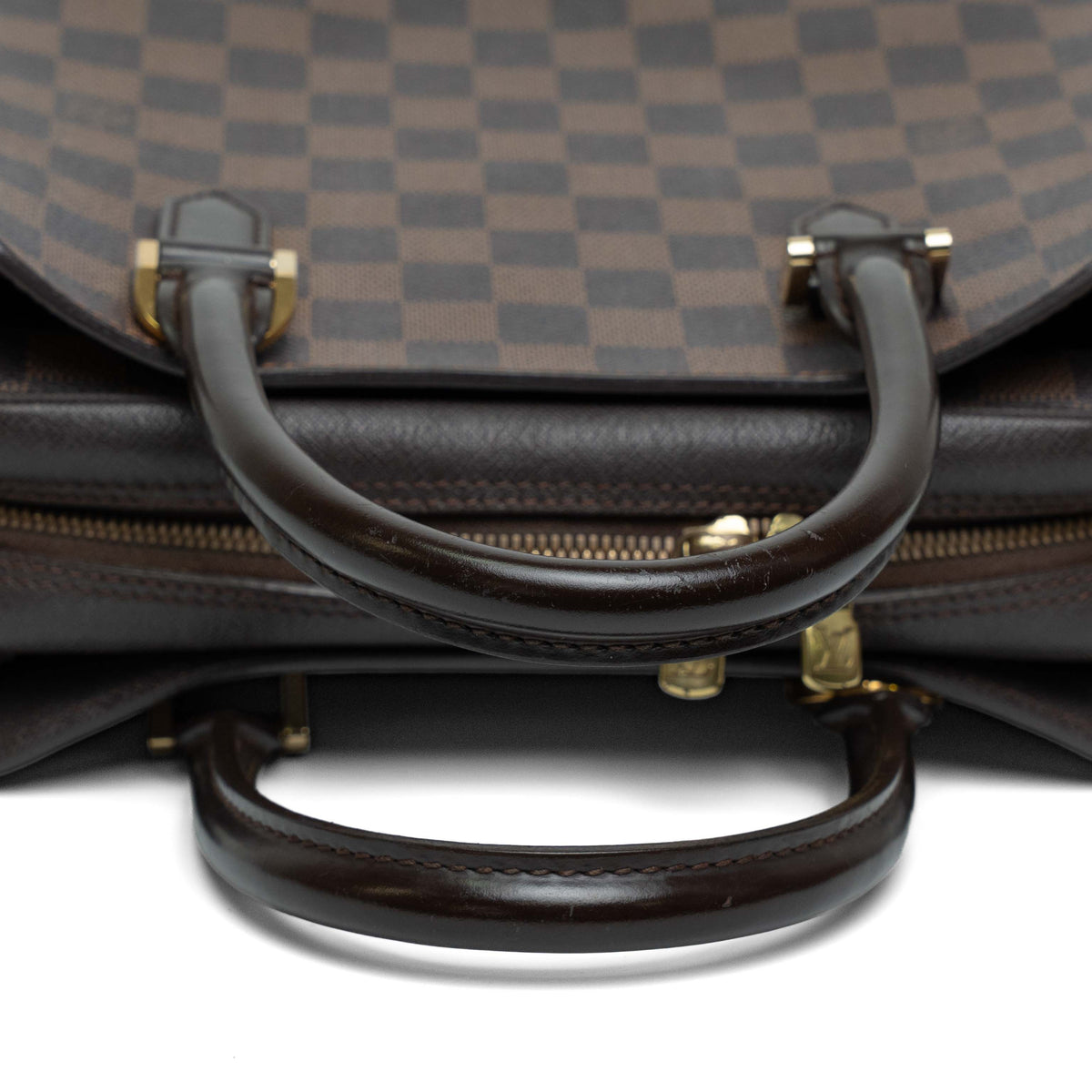 Louis Vuitton Triana Damier Ebene Leather Handbag