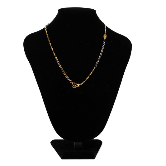 Louis Vuitton LV Circle Two-Tone Chain Necklace