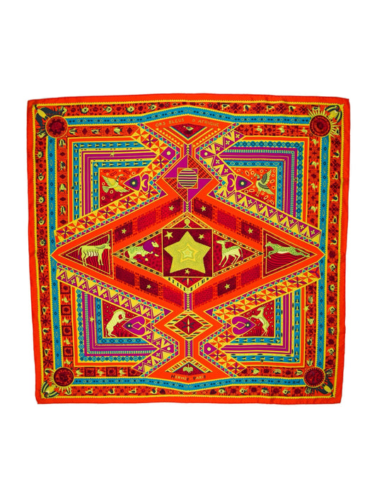 Hermès Ors Bleus D’Afrique Silk Scarf
