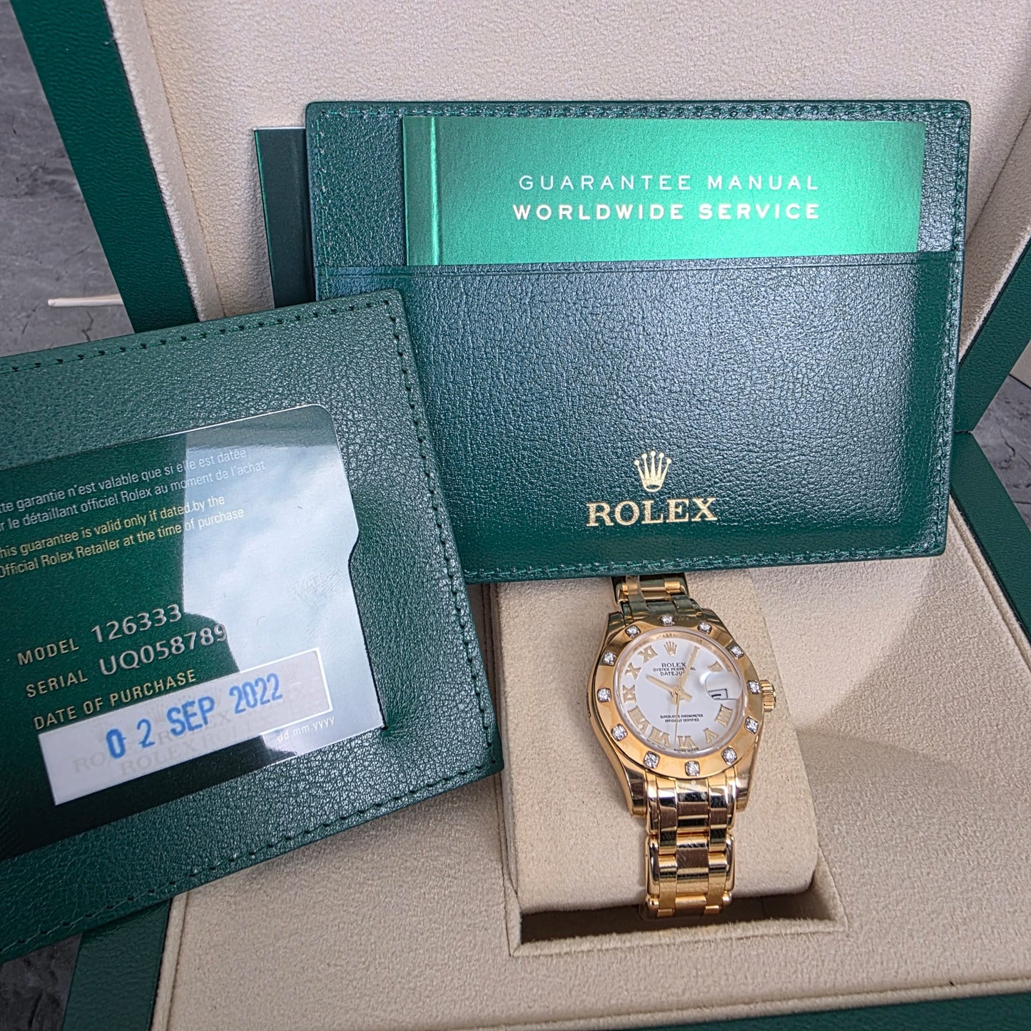 Rolex Pearlmaster 29 Yellow Gold Watch