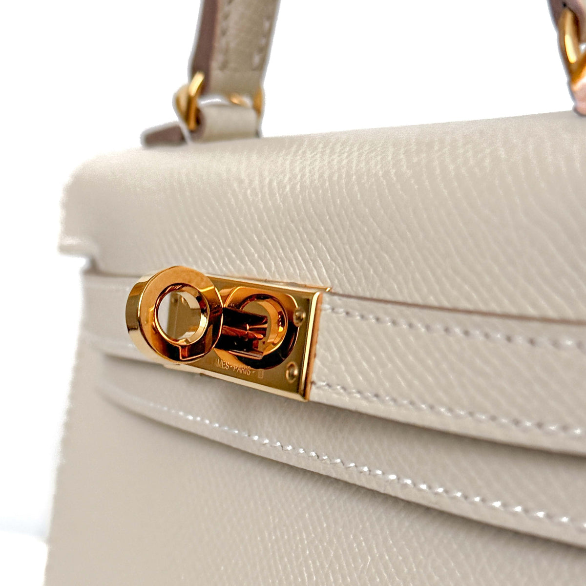 Hermès Kelly Sellier 20 Craie Epsom Handbag
