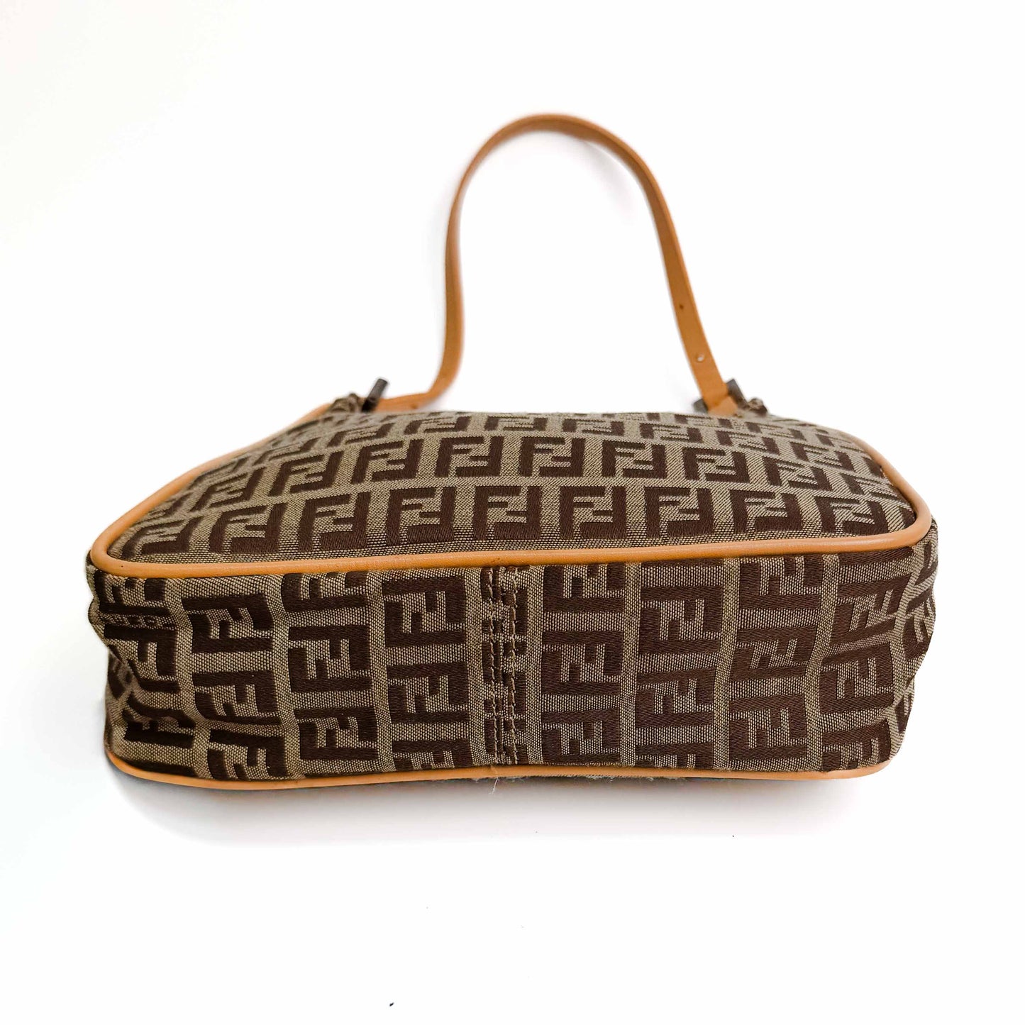 Fendi Zucchino FF Canvas Brown Vintage Hobo Bag