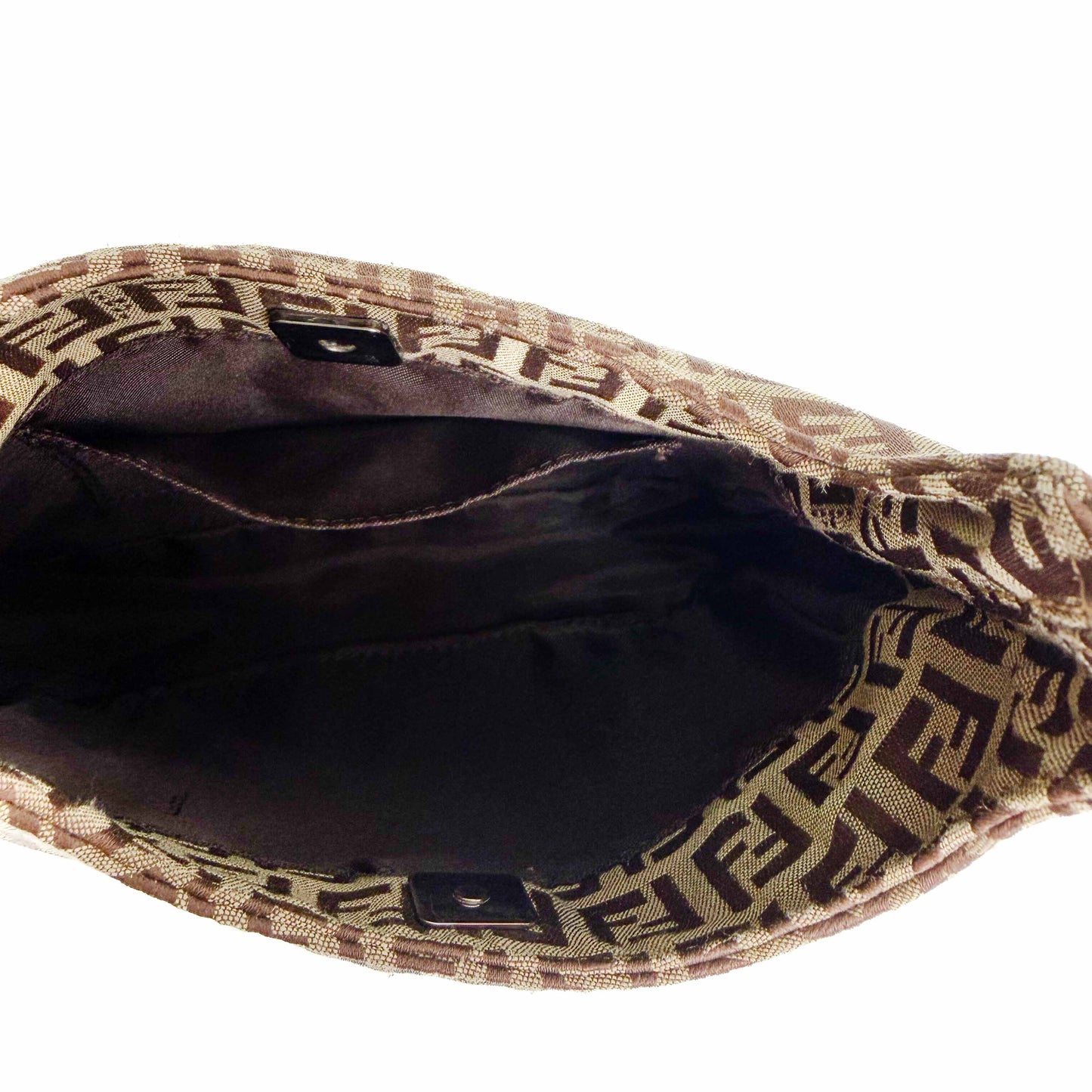 Fendi Zucchino FF Canvas Brown Vintage Hobo Bag