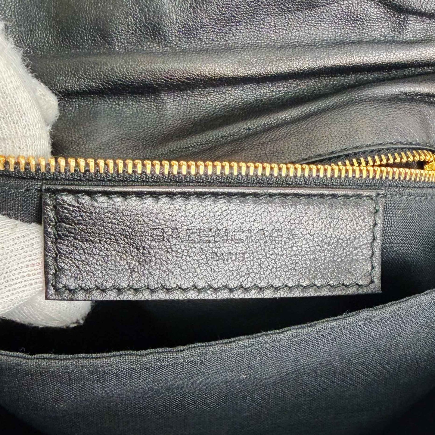Balenciaga Envelope Black Leather Shoulder Bag