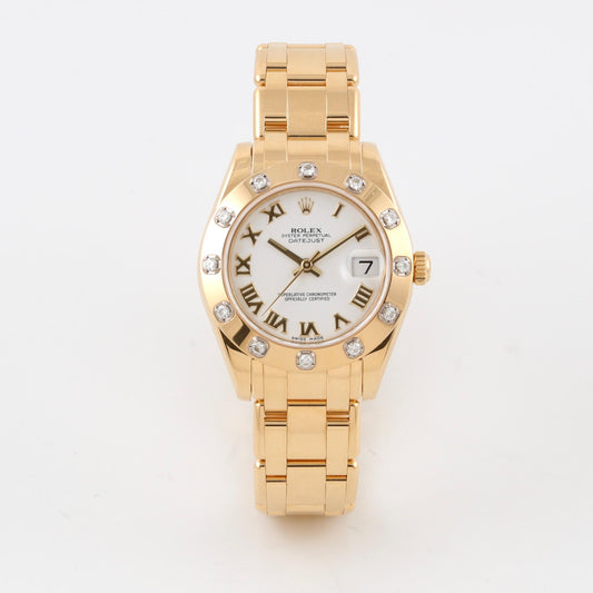 Rolex Pearlmaster Diamond Yellow Gold Watch