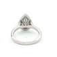 14ct White Gold Pear Lab Diamond Halo Ring
