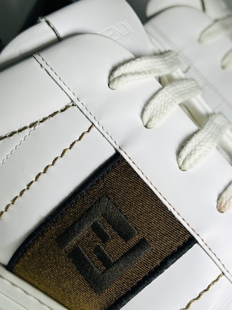Fendi Roma Low Top Sneakers with FF Patch image 3