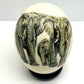 Hand Painted 'Elephants Loxodonta Africana' Ostrich Egg Shell image 0