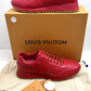 Louis Vuitton Limited Edition X Supreme Perforated Red Leather Trainers image 6