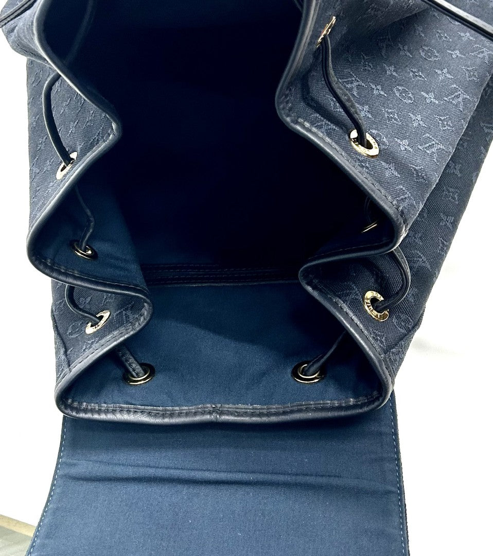 Louis Vuitton Monogram Montsouris Eclipse Navy Backpack image 4