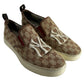 Gucci Men’s Beige GG Canvas NY Yankees Patch Slip On Sneakers image 0