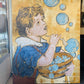 David Bromley 'Boy with Bubbles' Acrylic on Linen Painting152cm x 122cm image 1