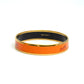 Hermes Caleche Orange Enamel Narrow Bangle
