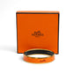 Hermes Caleche Orange Enamel Narrow Bangle