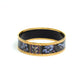 Hermes Printed Floral Enamel Gold Bangle