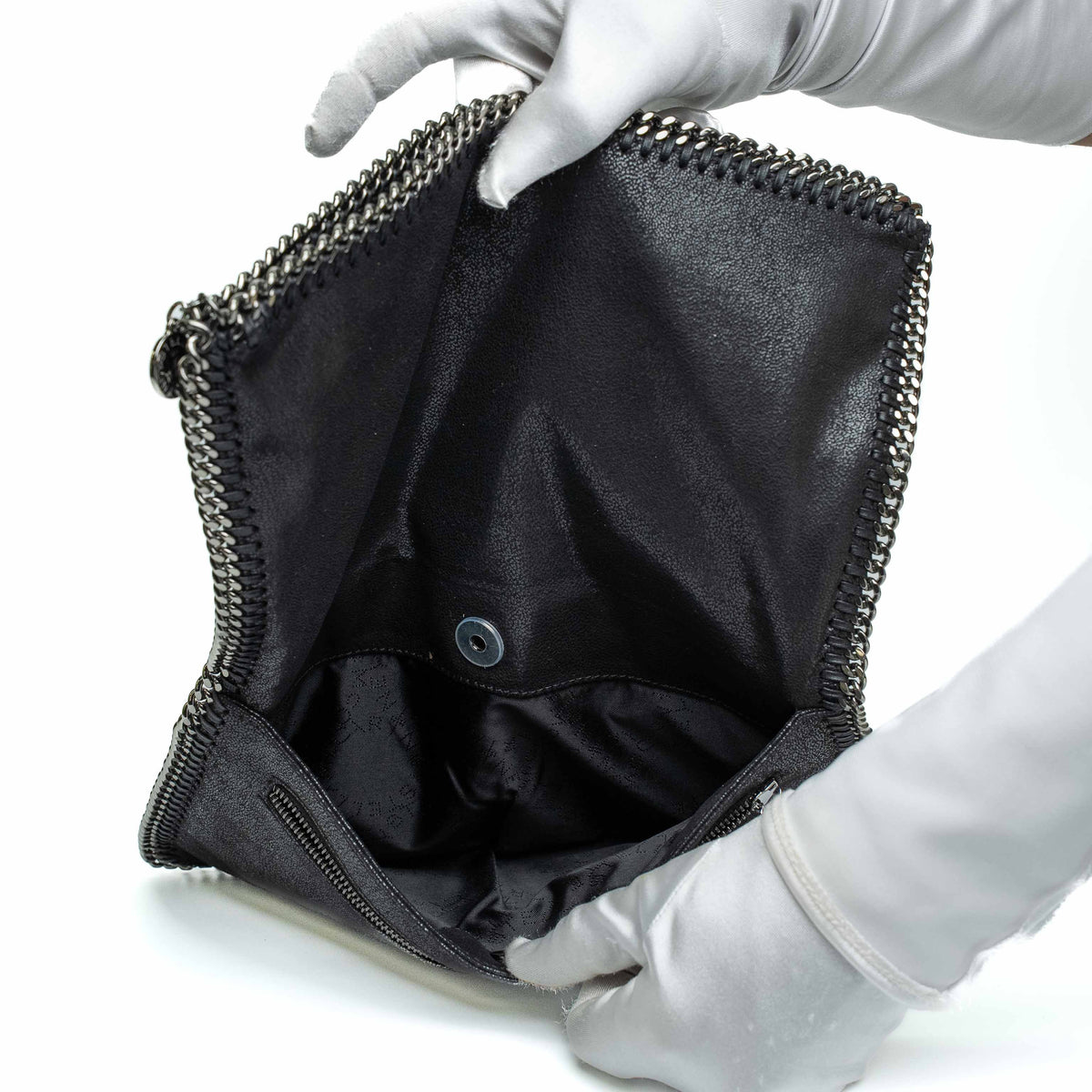 Stella McCartney Falabella Black Crystal Embellished Clutch