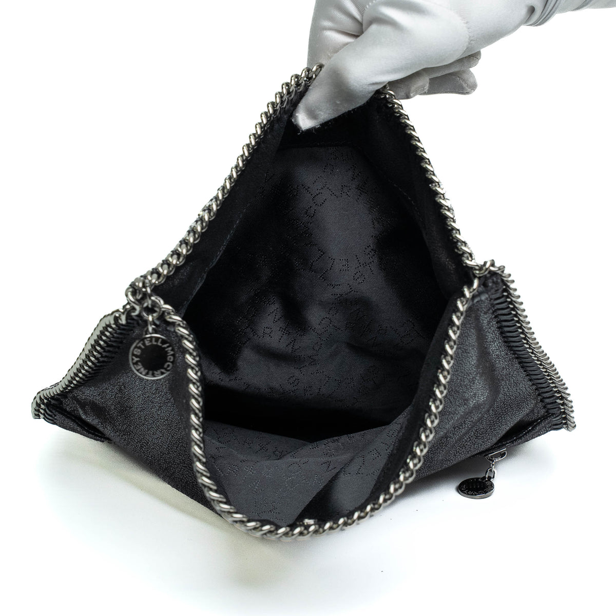 Stella McCartney Falabella Black Crystal Embellished Clutch