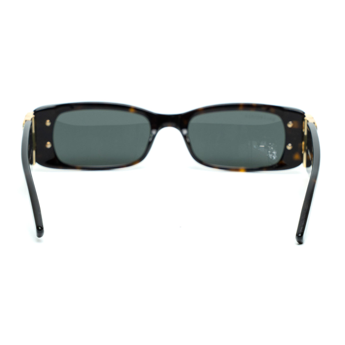 Balenciaga BB0096S Tortoiseshell Logo Rectangular Sunglasses