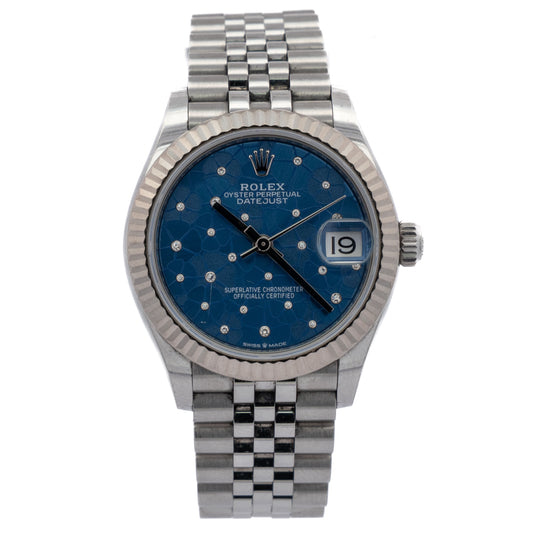 Rolex Datejust 31 Azurro Floral Diamond Watch