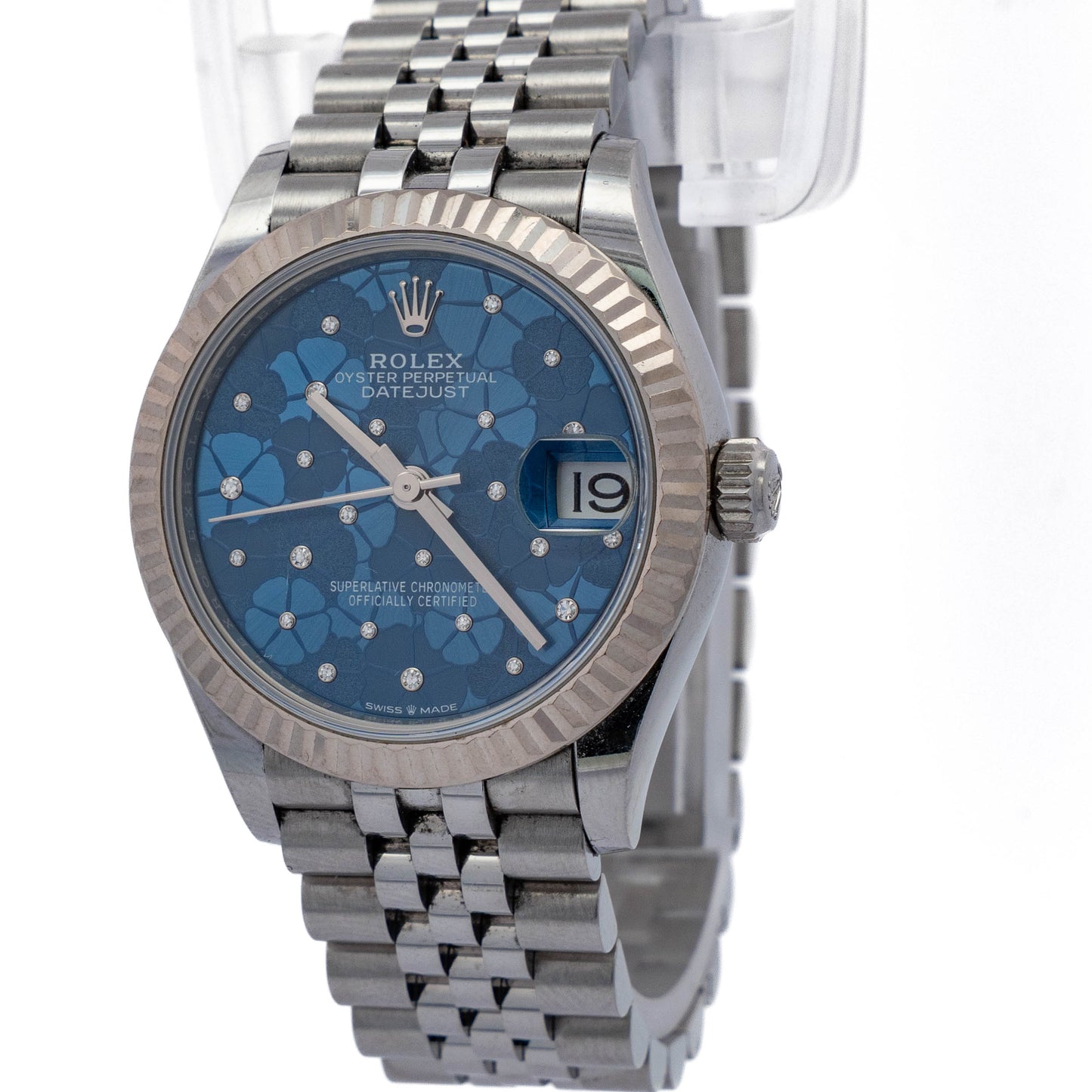 Rolex Datejust 31 Azurro Floral Diamond Watch