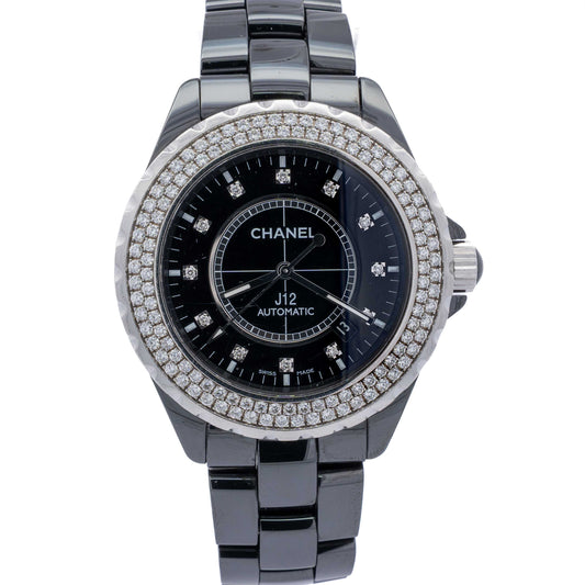 Chanel J12 Automatic Diamond Black Ceramic Watch