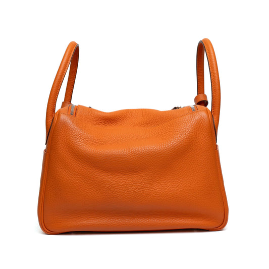 Hermes Lindy 30 Clemence Orange Bag