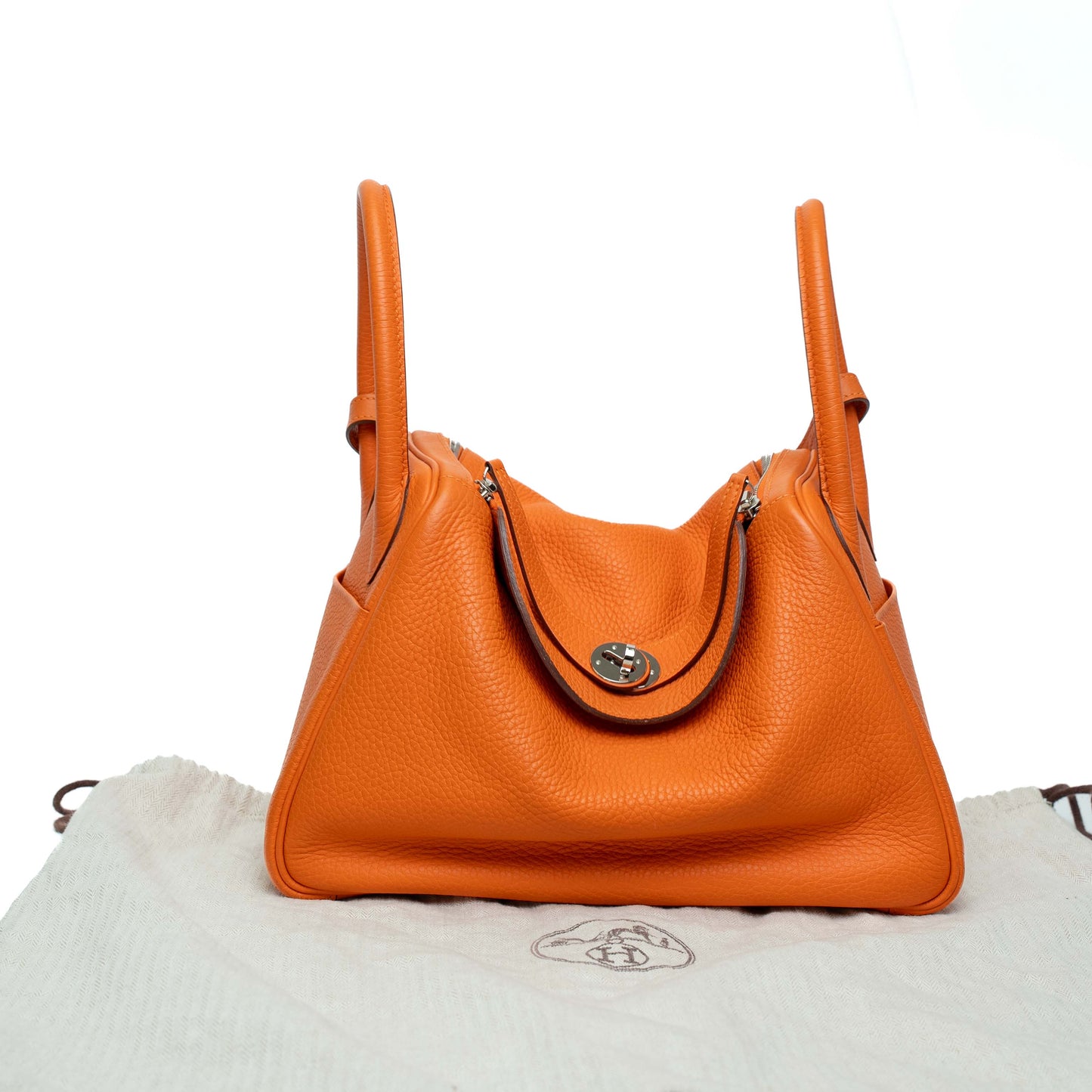 Hermes Lindy 30 Clemence Orange Bag