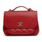 Chanel Red Caviar Quilted Business Affinity Flap Bag