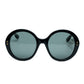 Gucci Round Black Gold Detail Sunglasses