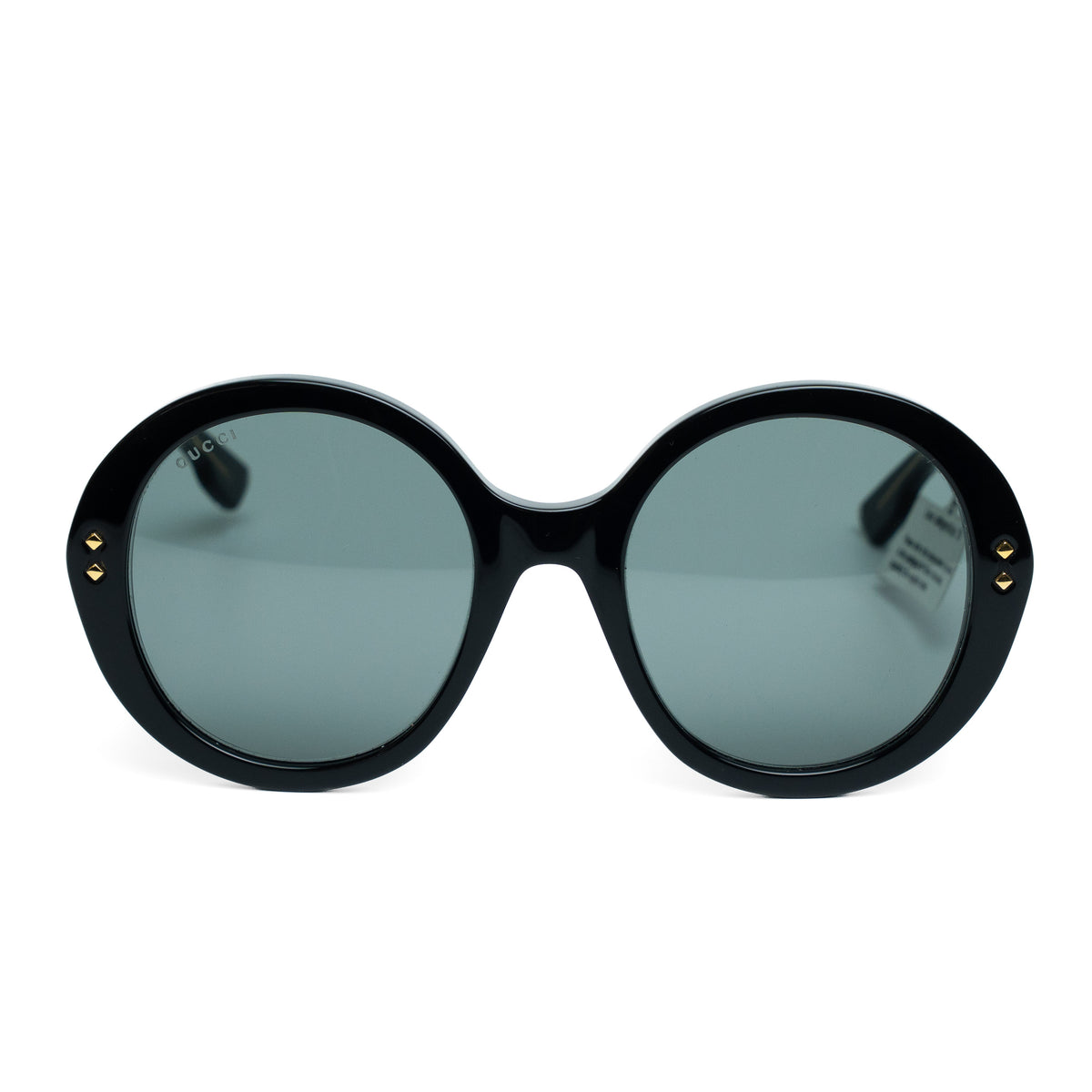 Gucci Round Black Gold Detail Sunglasses