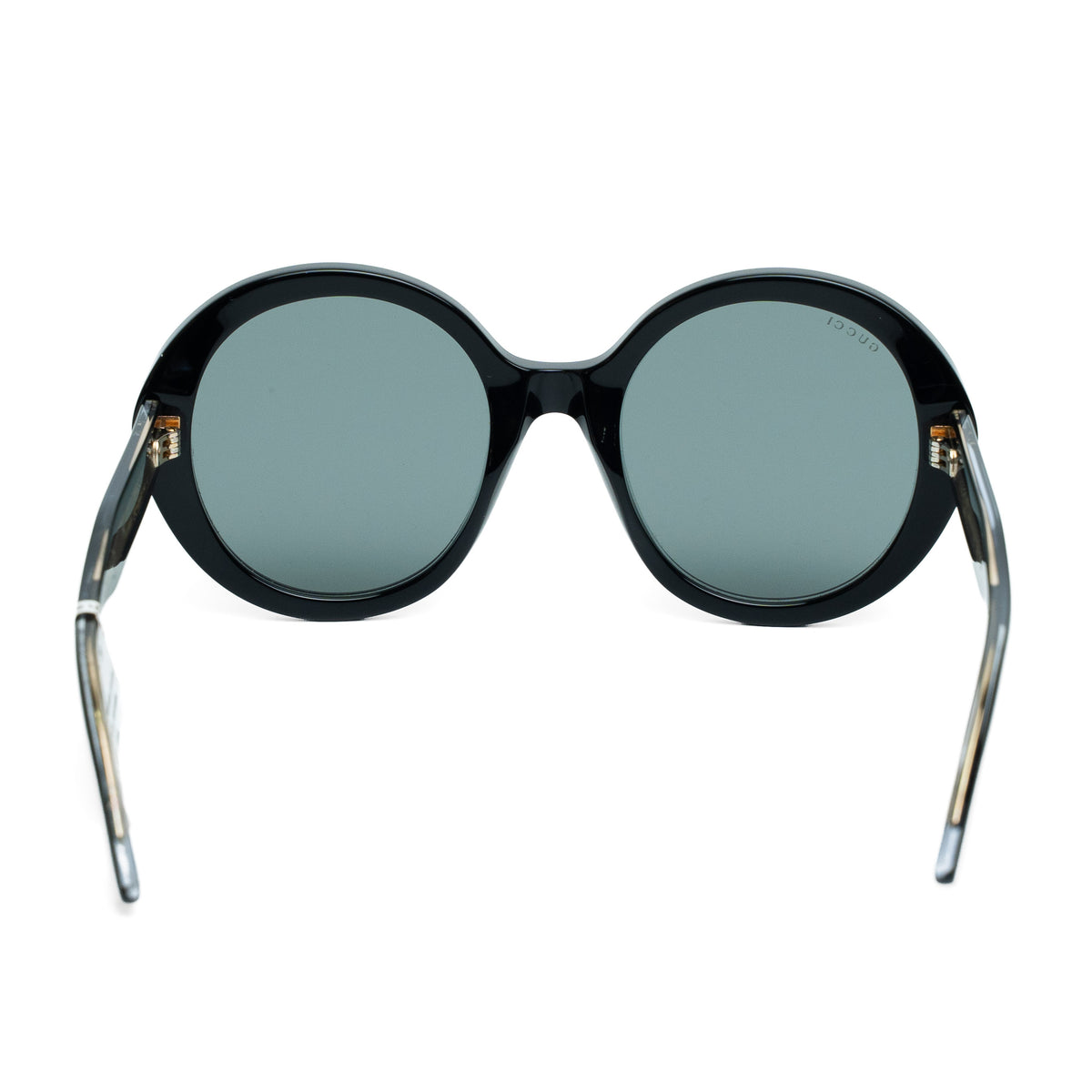 Gucci Round Black Gold Detail Sunglasses