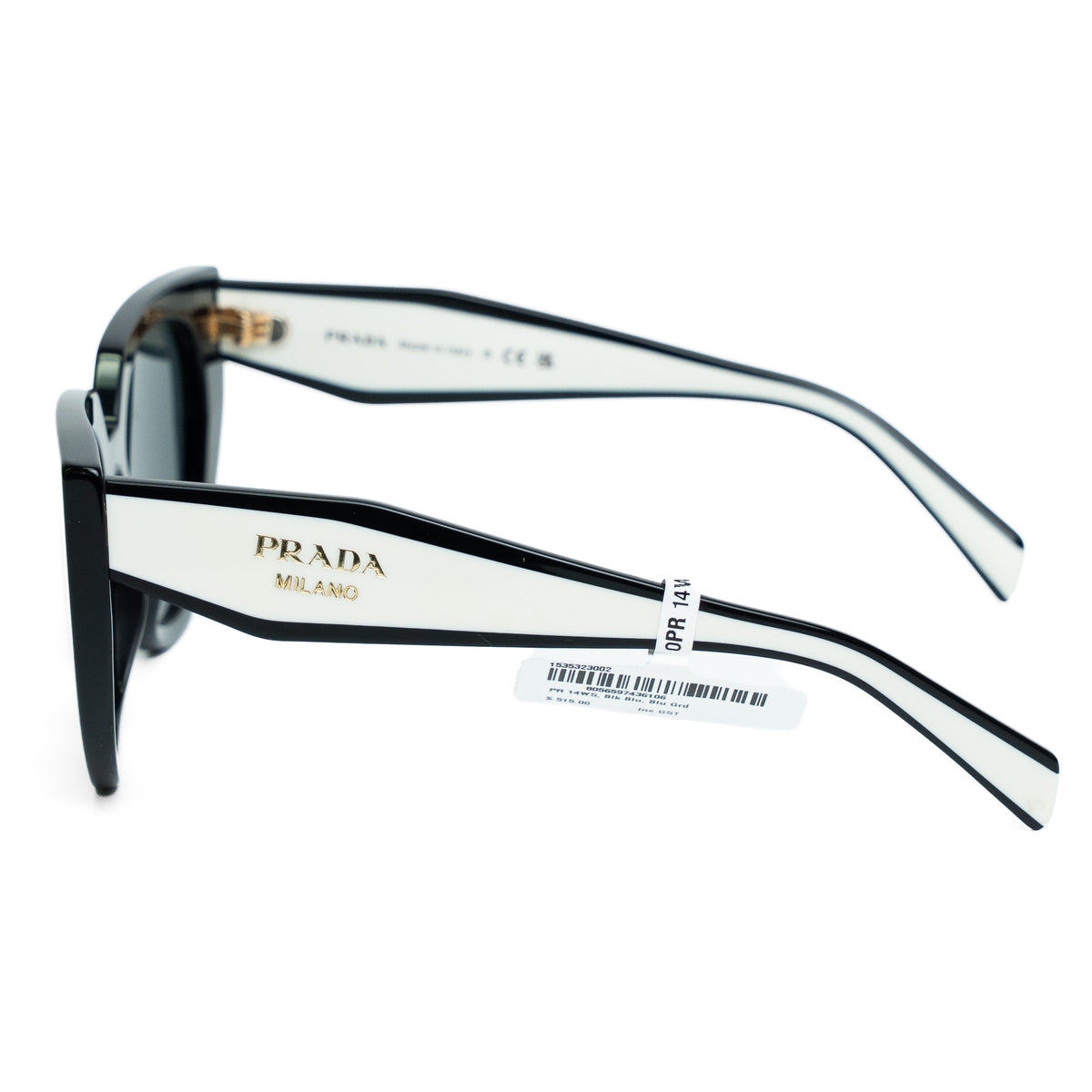Prada 14WS Black Talc Cat-Eye Sunglasses