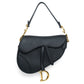 Dior Black Grained Calfskin Saddle Bag