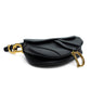 Dior Black Grained Calfskin Saddle Bag