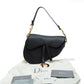 Dior Black Grained Calfskin Saddle Bag